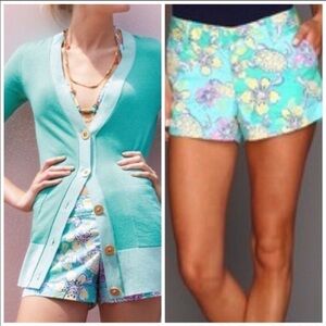 Rare Lilly Pulitzer Lagoon Moving Slowly Walsh Shorts Size 6